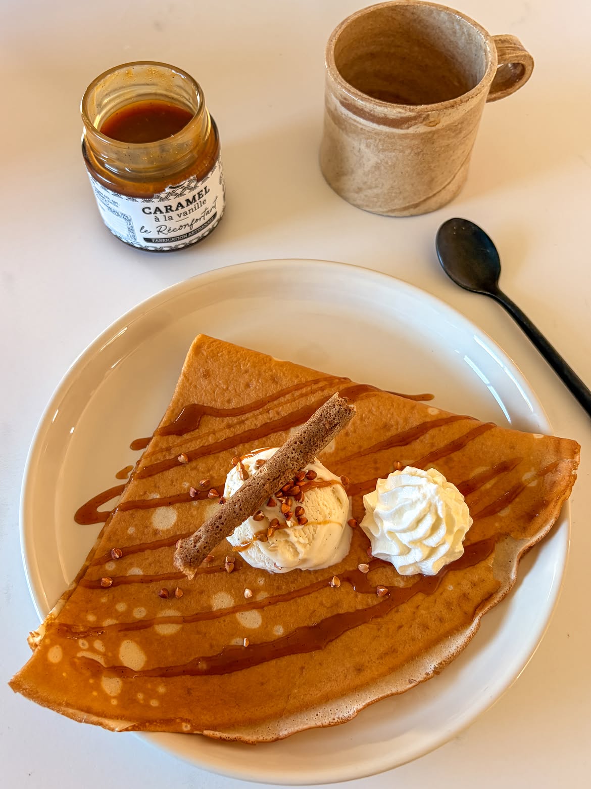 Crêpe glace vanille & gressin sucré