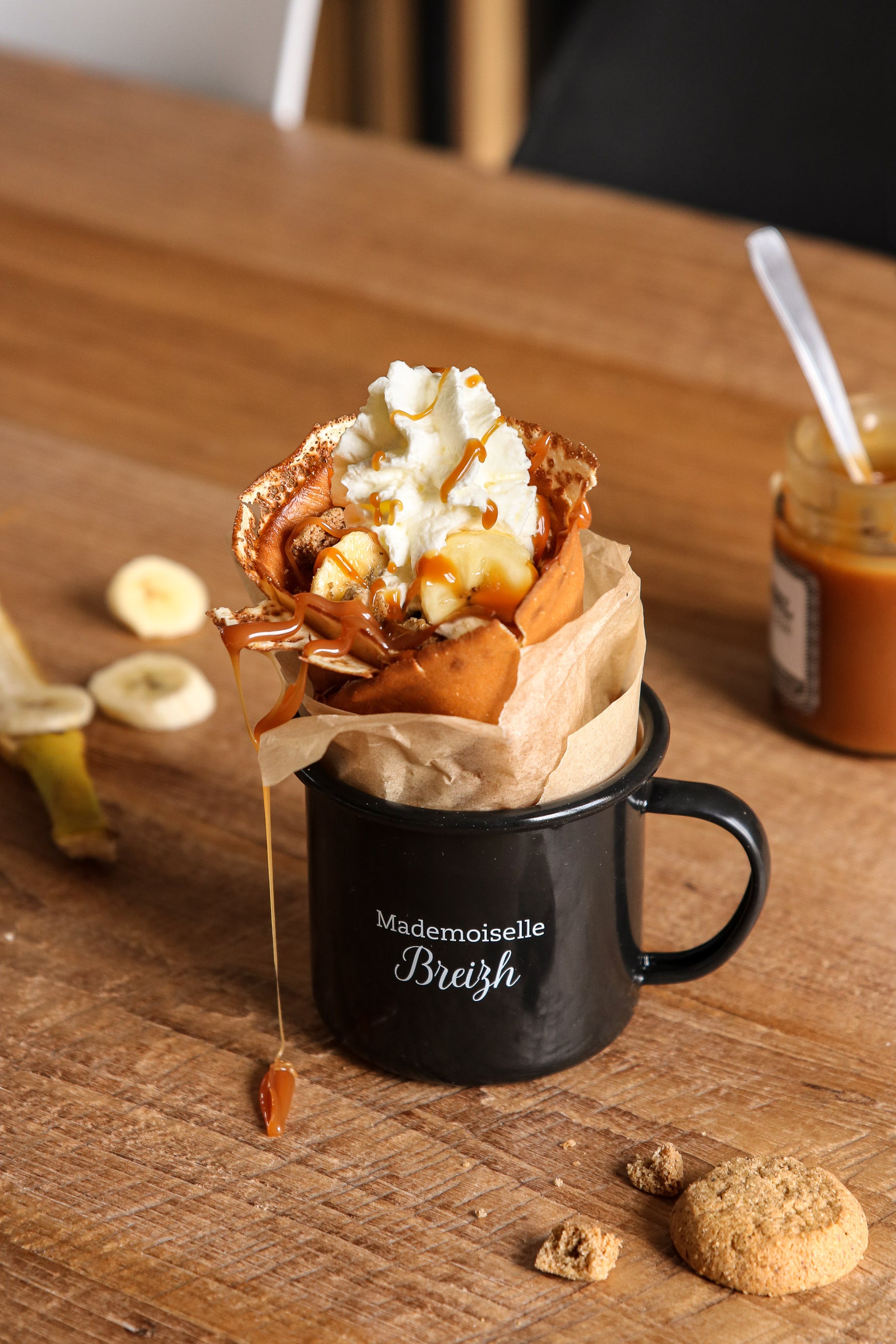 Crêpe façon banoffee