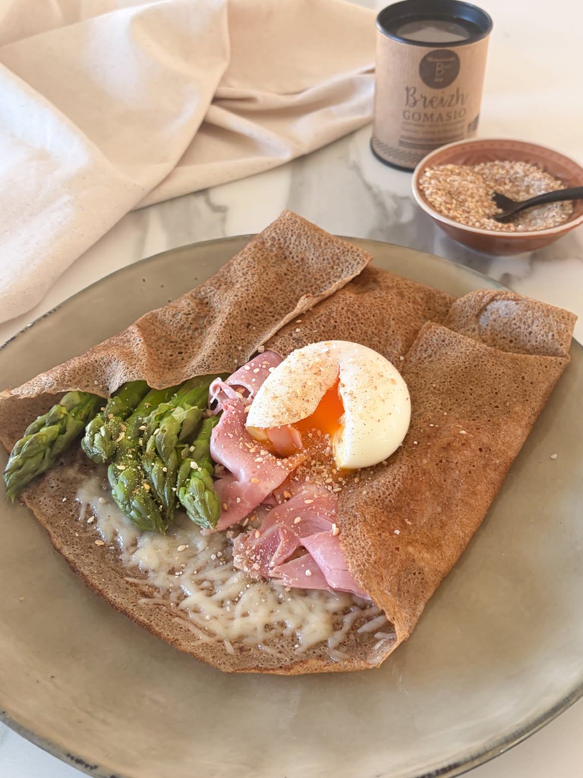 Galette printanière aux asperges