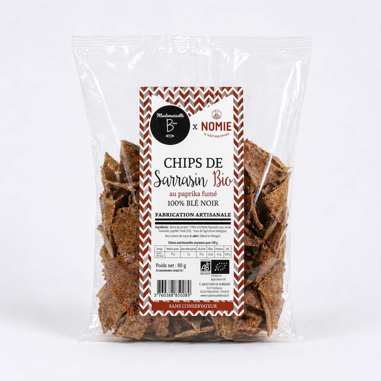 Chips de sarrasin au paprika fumé