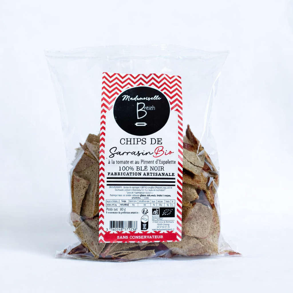 Chips de sarrasin bio tomates & piment d’Espelette