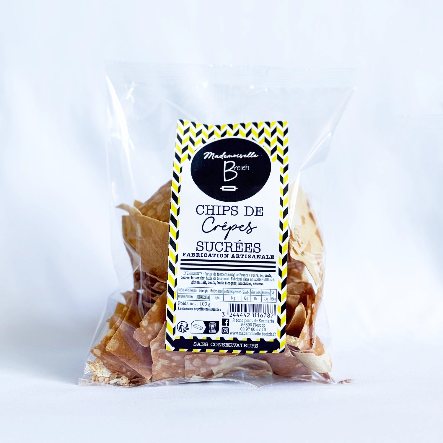 Chips de crêpes sucrées