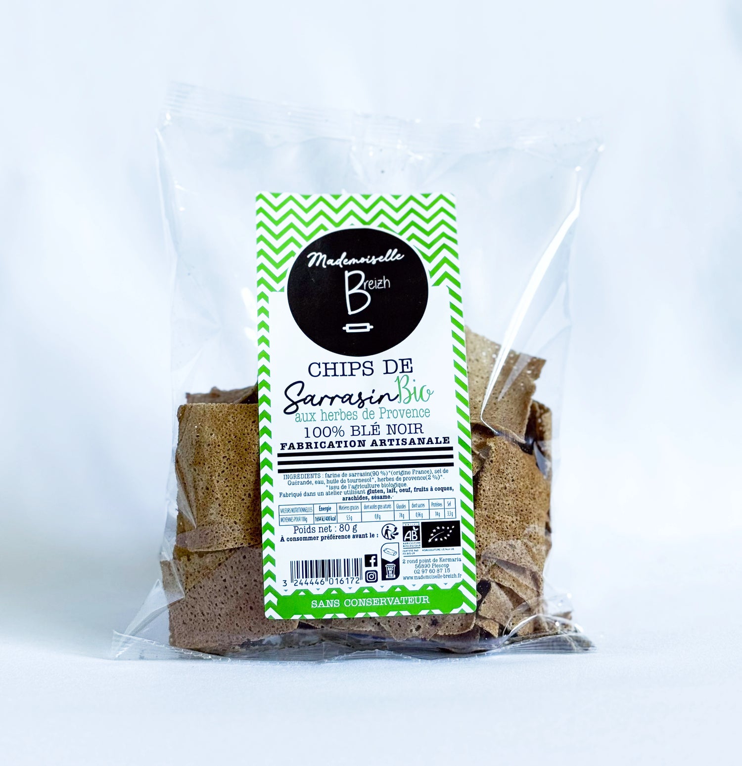 Chips de sarrasin aux herbes de Provence