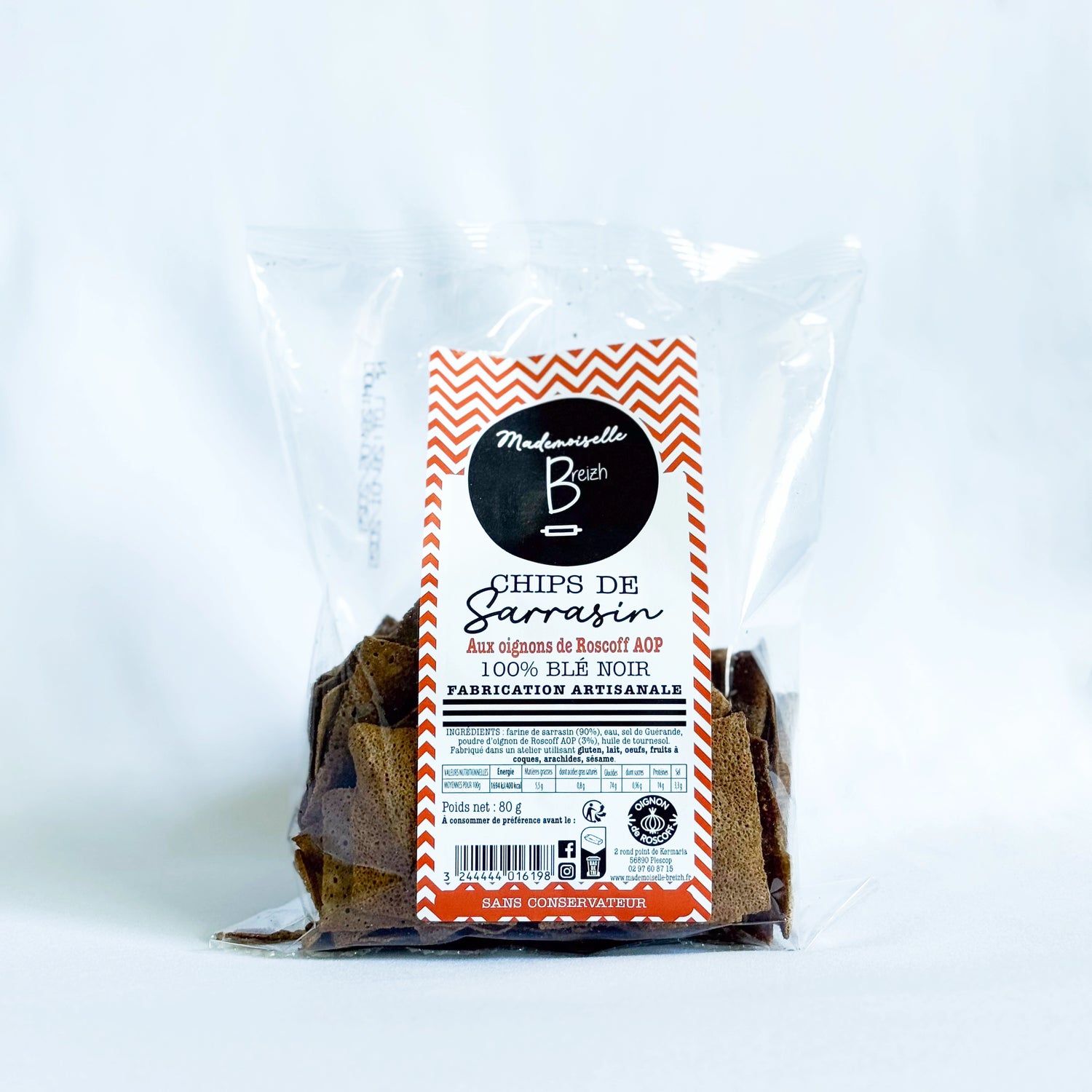 Chips de sarrasin aux oignons de Roscoff AOP