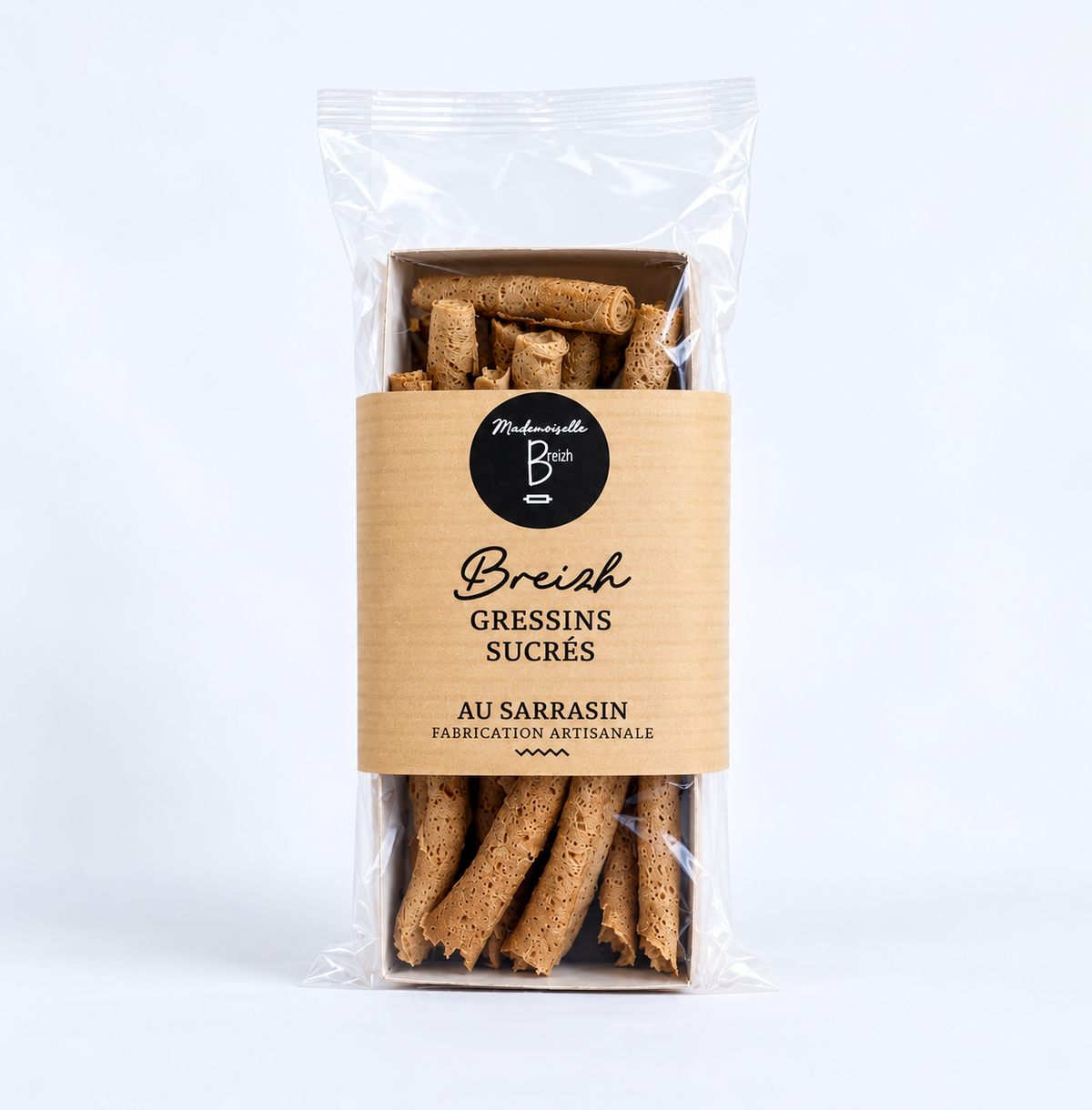 biscuits au sarrasin emballés dans un contenant en carton